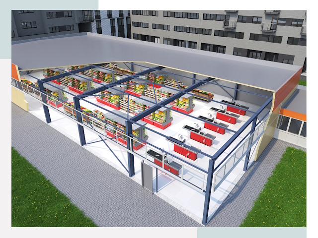 Строительство магазинов в Лесосибирск от 625 руб. за м²