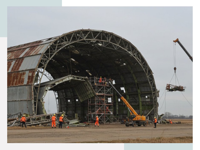 Демонтаж ангаров в Лесосибирске